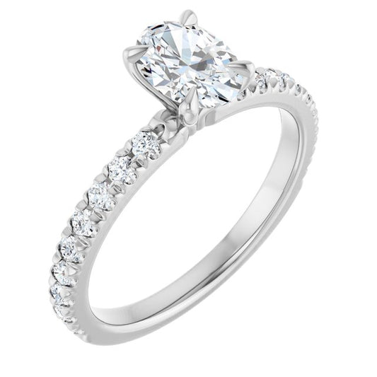 French-Set Engagement Ring