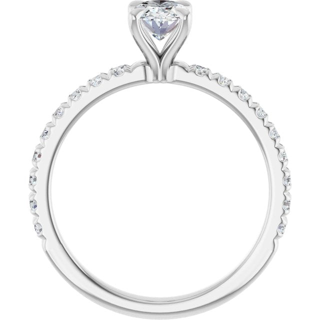 French-Set Engagement Ring