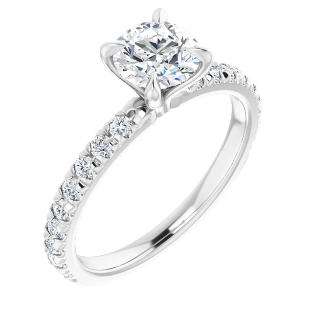 French-Set Engagement Ring