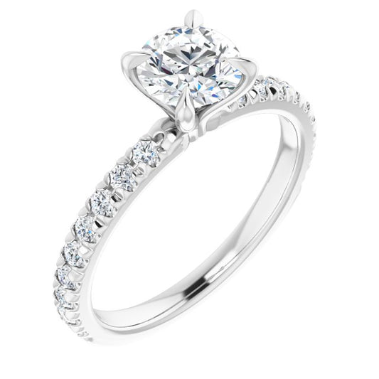 French-Set Engagement Ring