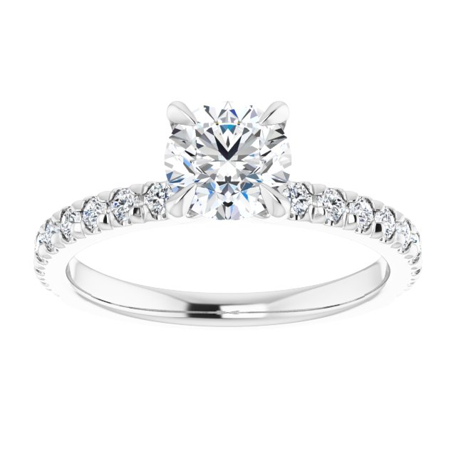 French-Set Engagement Ring