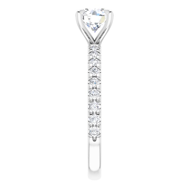 French-Set Engagement Ring