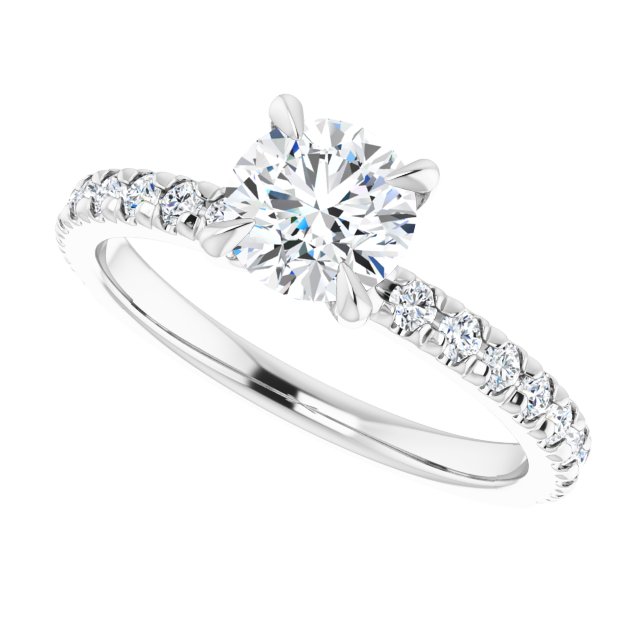 French-Set Engagement Ring