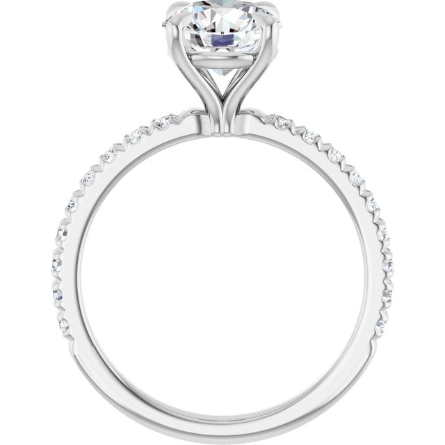 French-Set Engagement Ring