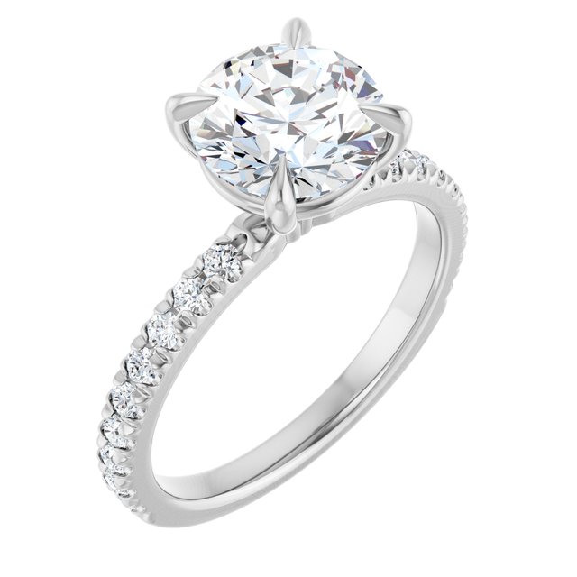 French-Set Engagement Ring