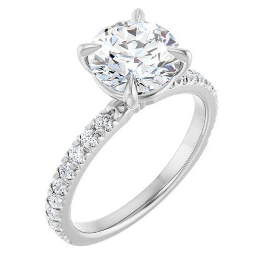 French-Set Engagement Ring
