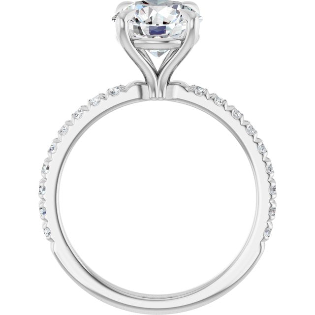 French-Set Engagement Ring