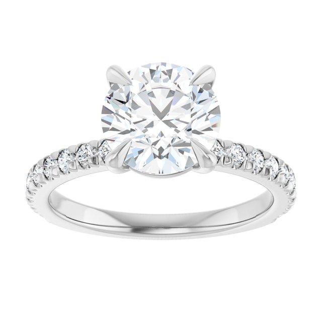 French-Set Engagement Ring