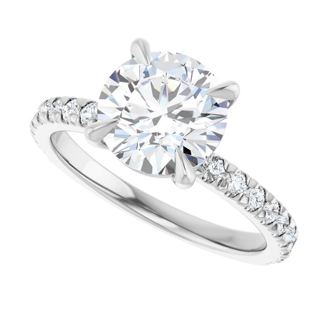 French-Set Engagement Ring