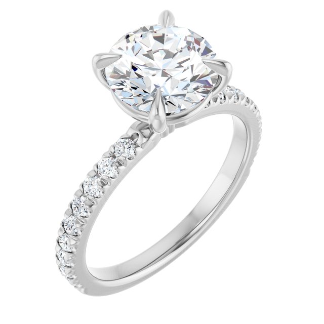 French-Set Engagement Ring