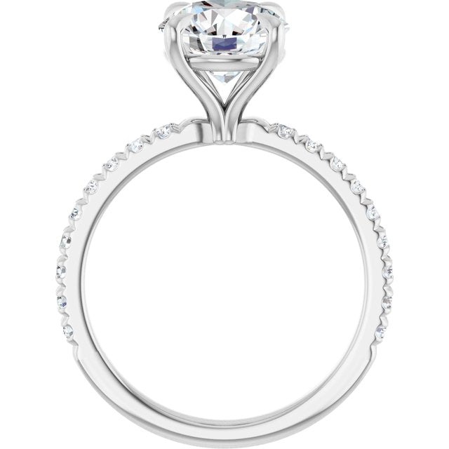 French-Set Engagement Ring