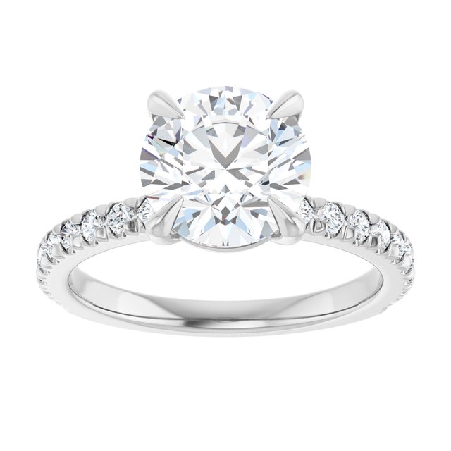 French-Set Engagement Ring