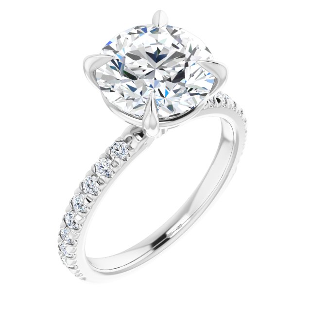 French-Set Engagement Ring