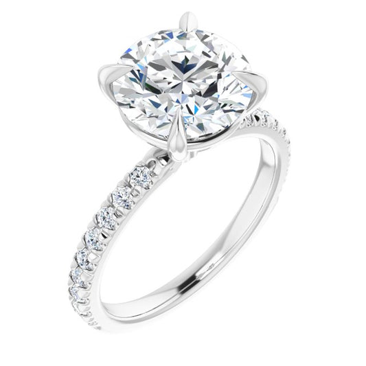 French-Set Engagement Ring