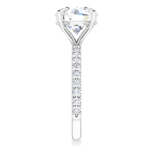 French-Set Engagement Ring