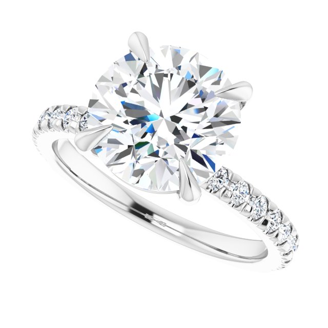 French-Set Engagement Ring