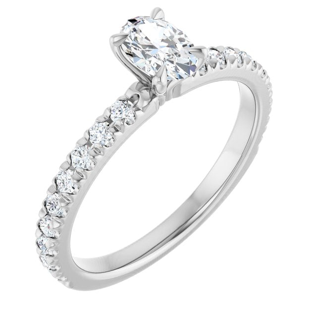 French-Set Engagement Ring