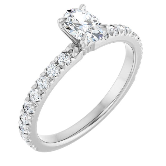 French-Set Engagement Ring
