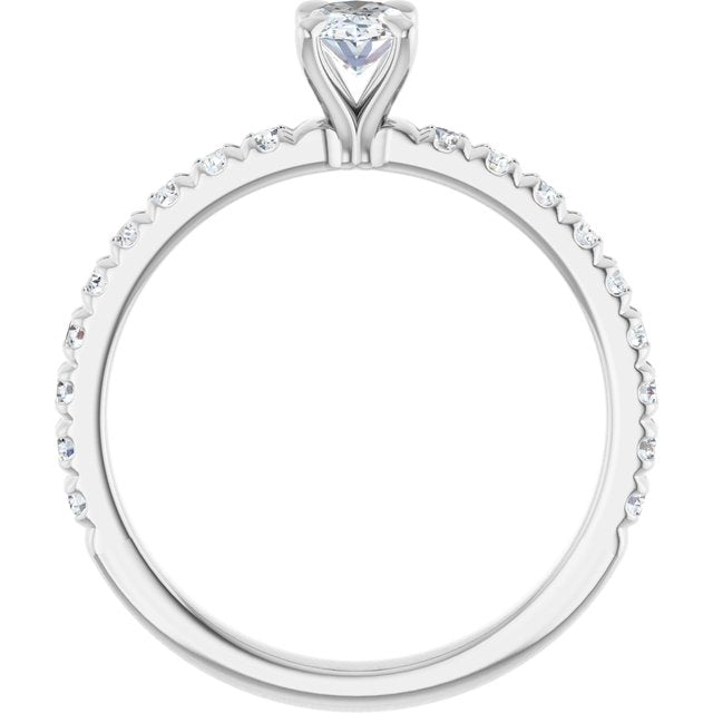 French-Set Engagement Ring