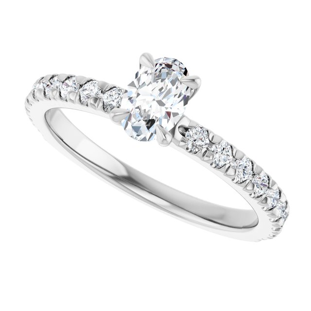 French-Set Engagement Ring