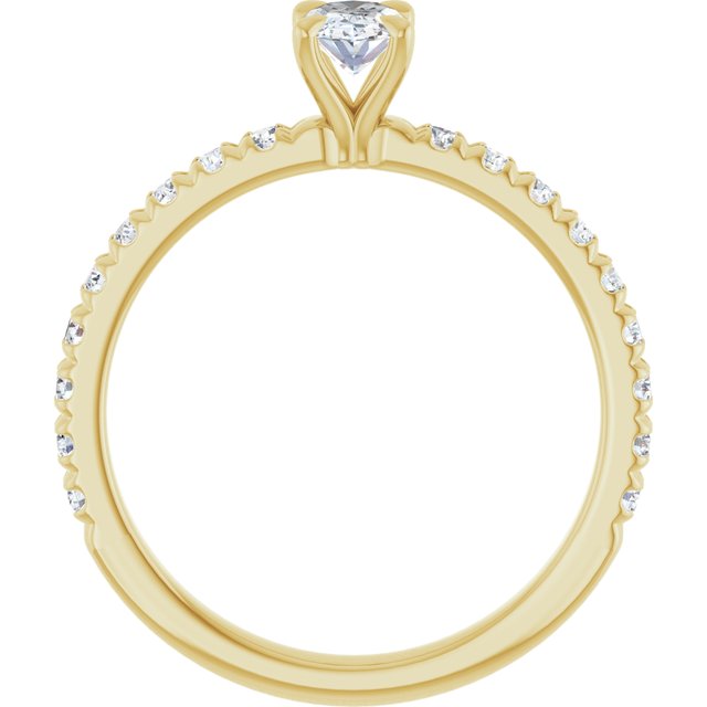French-Set Engagement Ring