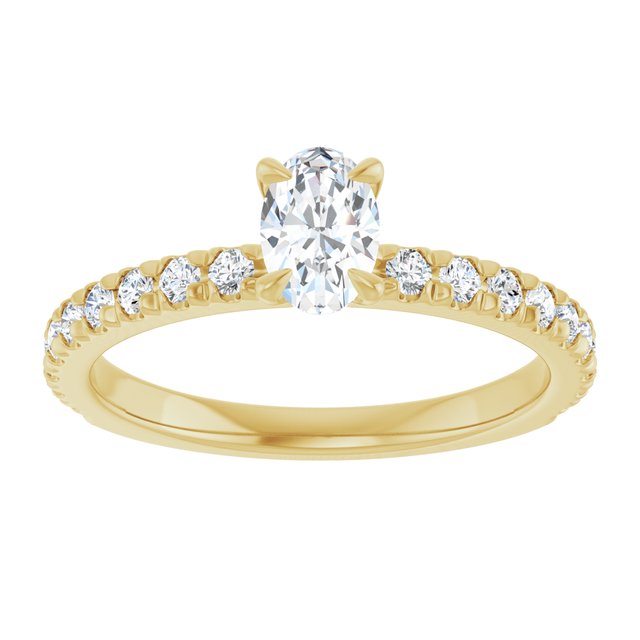 French-Set Engagement Ring