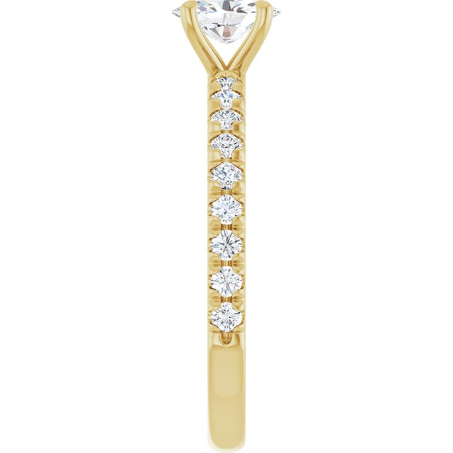 French-Set Engagement Ring