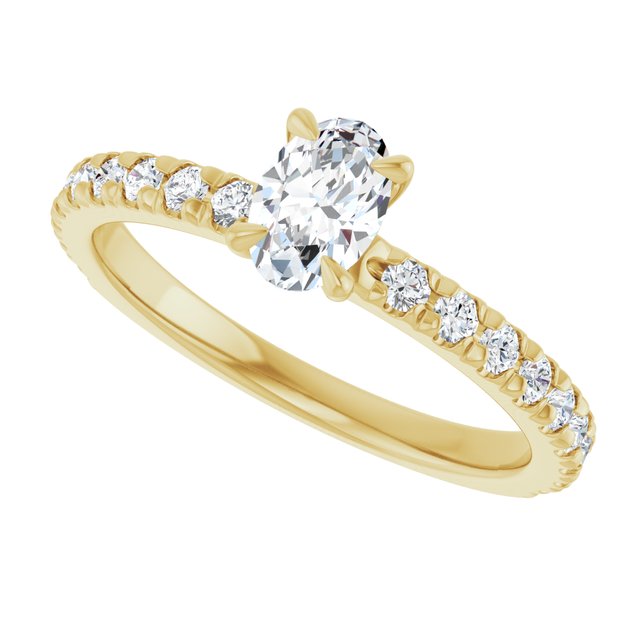 French-Set Engagement Ring