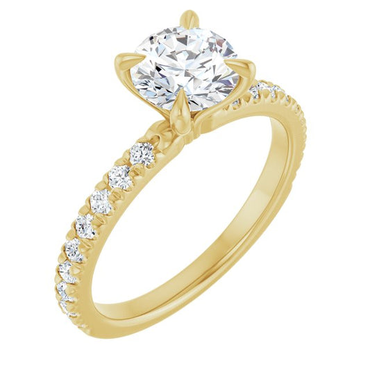 French-Set Engagement Ring