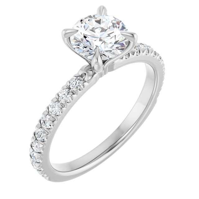 French-Set Engagement Ring