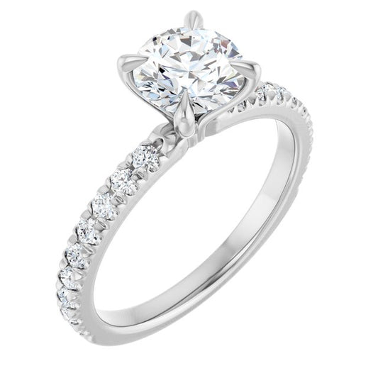 French-Set Engagement Ring