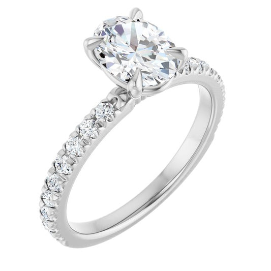 French-Set Engagement Ring