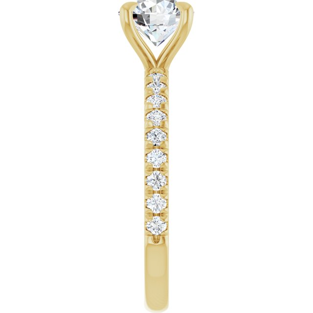 French-Set Engagement Ring
