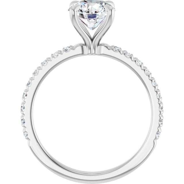 French-Set Engagement Ring