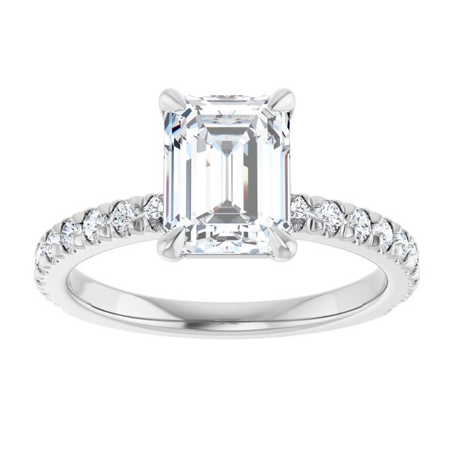French-Set Engagement Ring