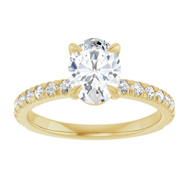 French-Set Engagement Ring