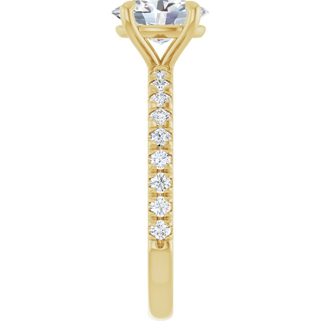 French-Set Engagement Ring