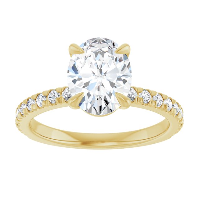 French-Set Engagement Ring