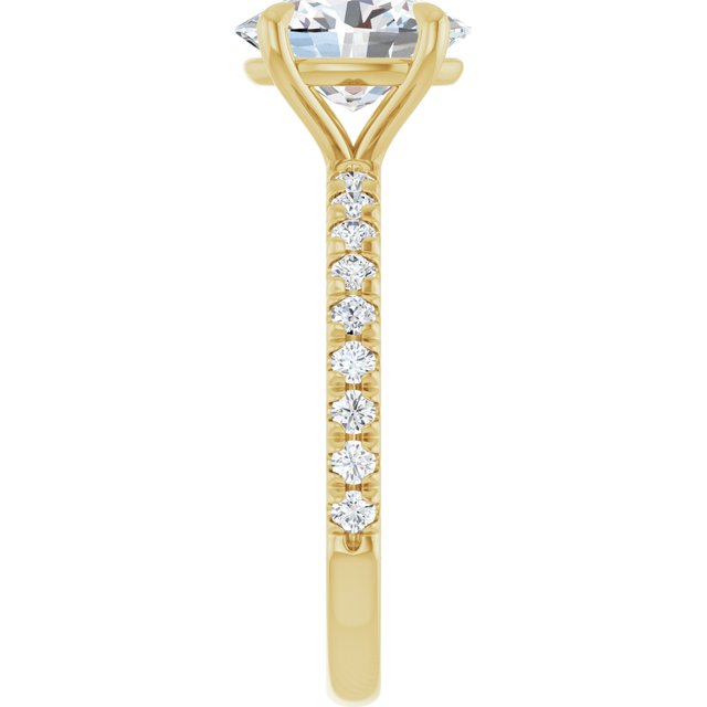 French-Set Engagement Ring