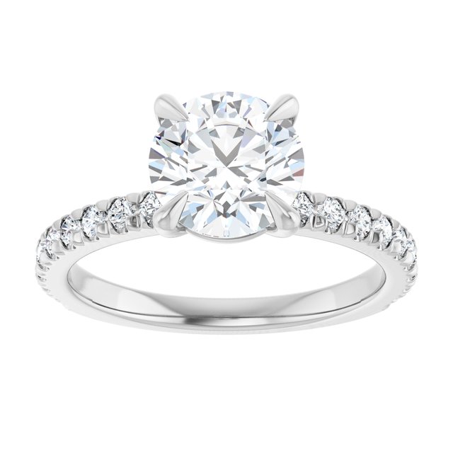 French-Set Engagement Ring