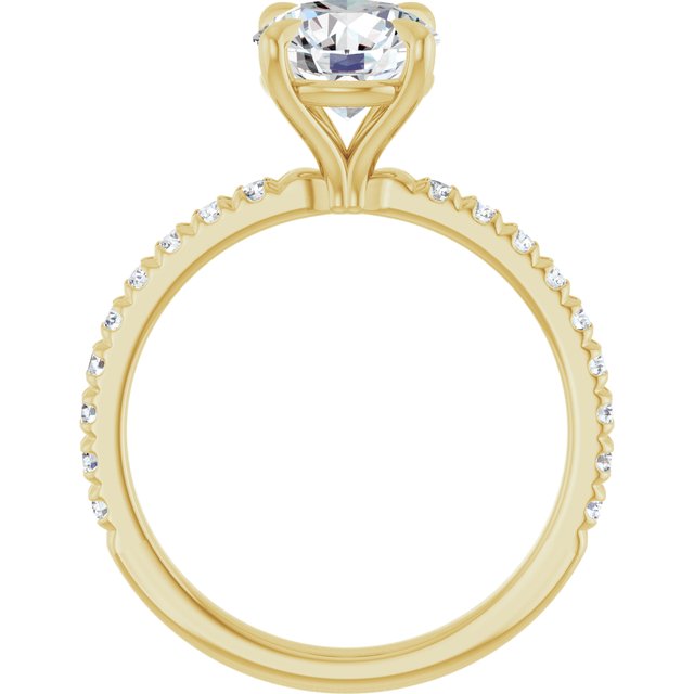 French-Set Engagement Ring