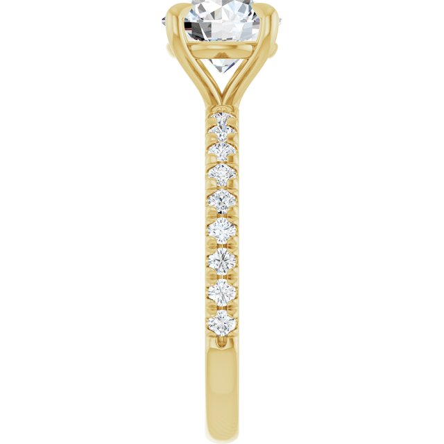 French-Set Engagement Ring