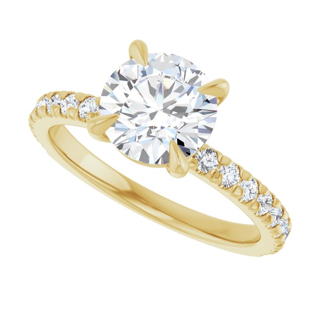 French-Set Engagement Ring