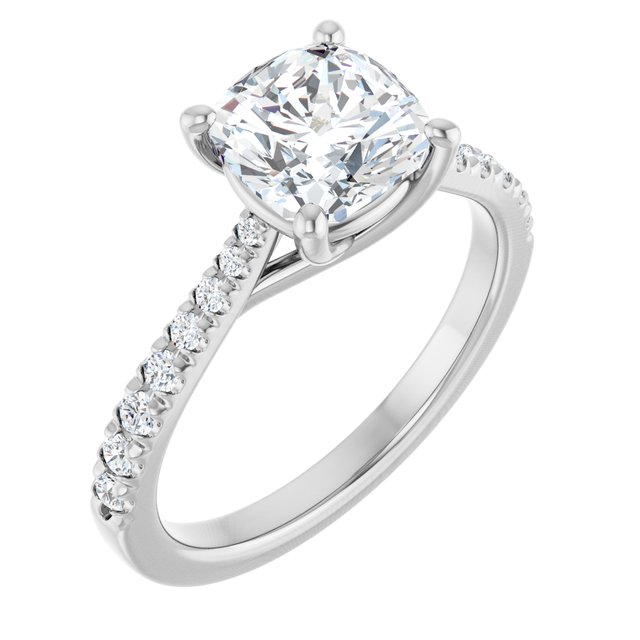 French-Set Engagement Ring