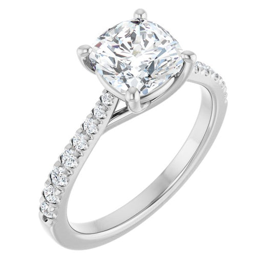 French-Set Engagement Ring