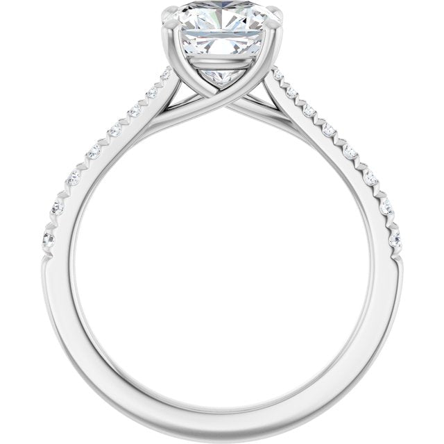 French-Set Engagement Ring