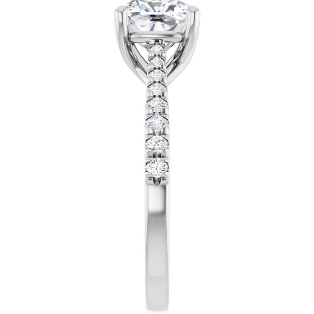 French-Set Engagement Ring