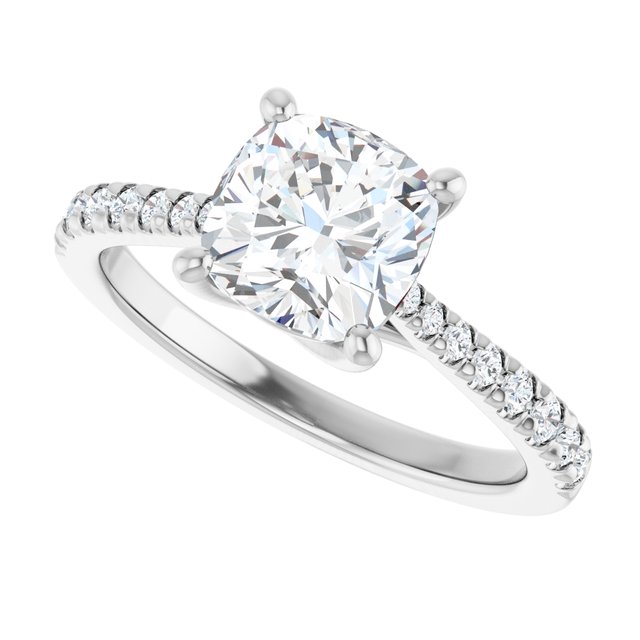 French-Set Engagement Ring