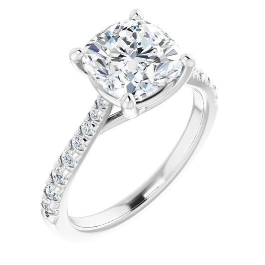 French-Set Engagement Ring