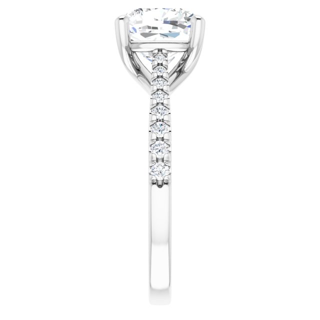 French-Set Engagement Ring